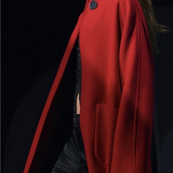 Zara Red Long Coat - Picture 9 of 14